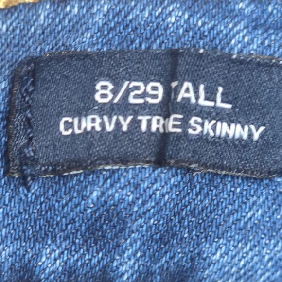 Gap Womens Size 8/29 Tall Curvy True Skinny Jeans Raw Hem - Picture 9 of 16